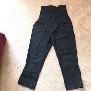 Maternity Dark Denim Ankle Pants